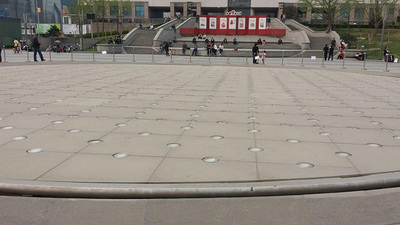 北京西单广场水下彩灯
